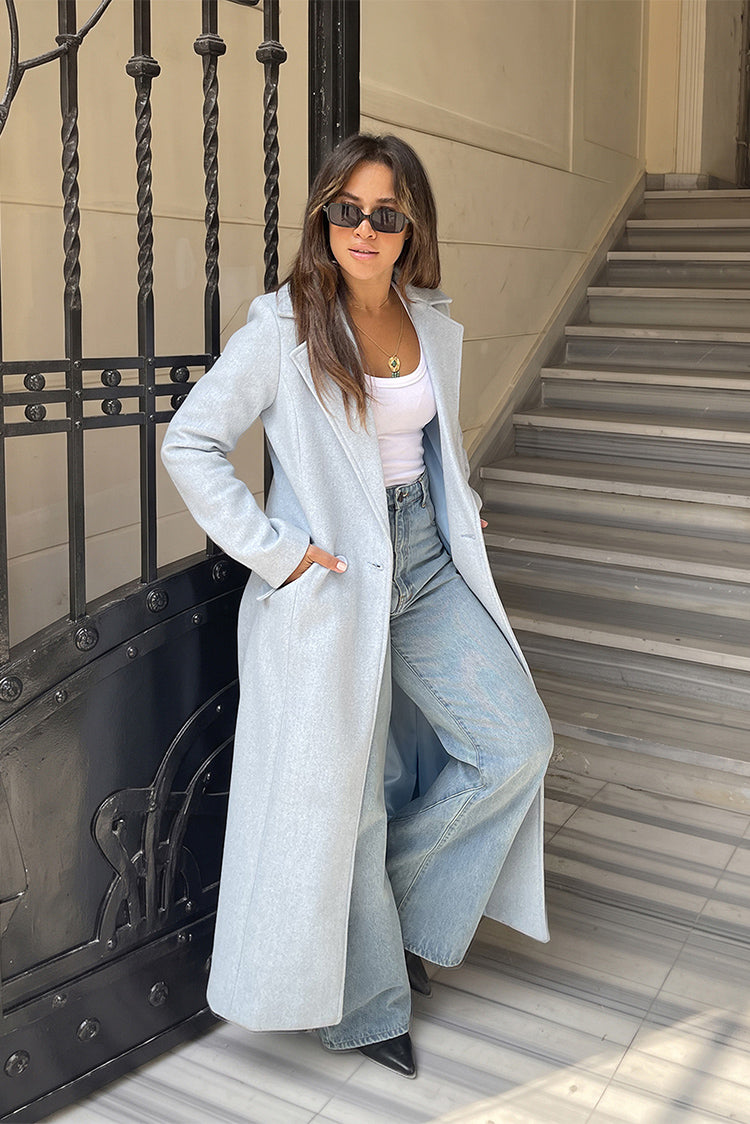 Long Trench-Style Coat