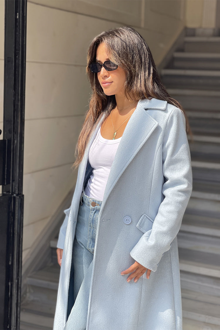 Long Trench-Style Coat