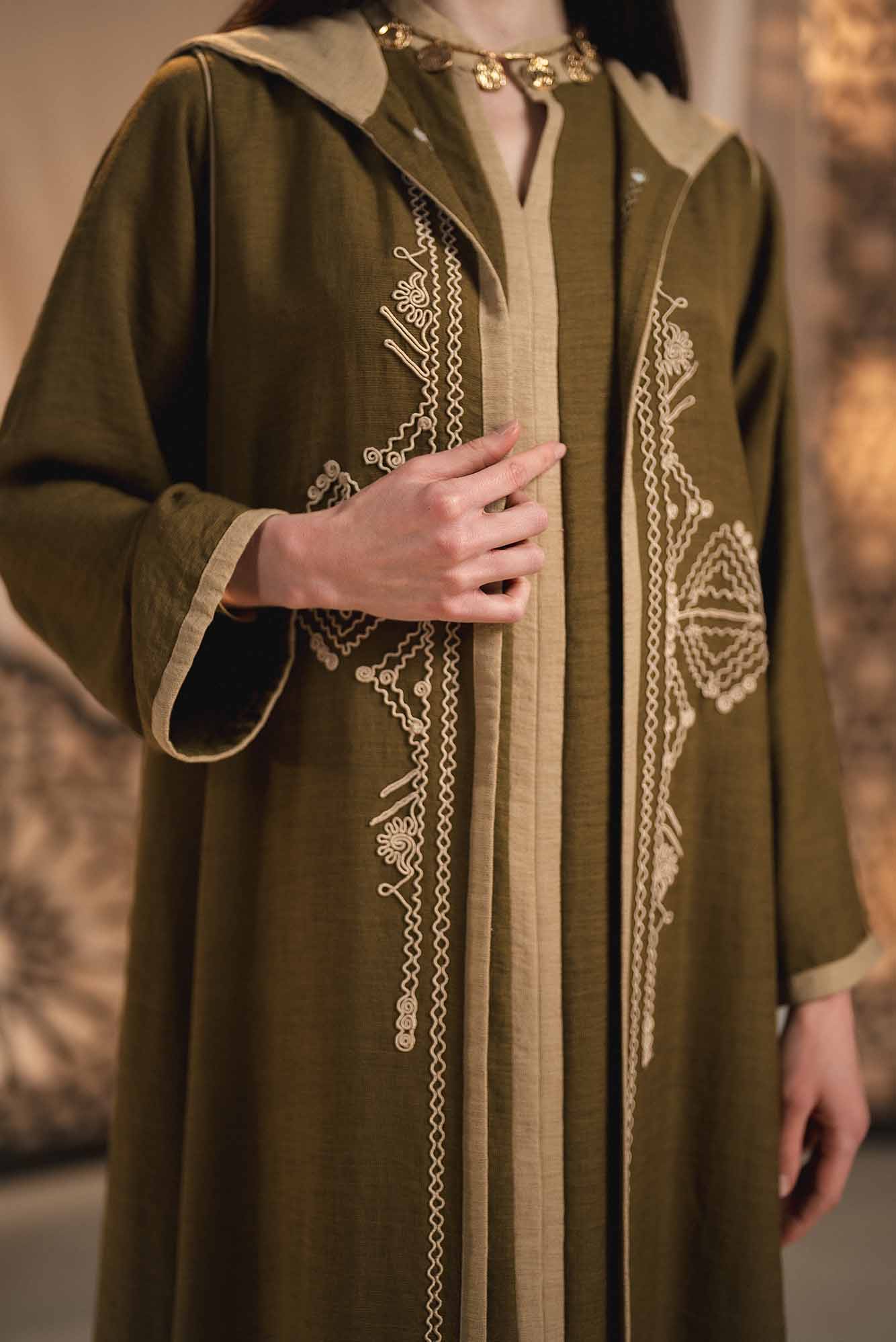 LINEN OPEN ABAYA