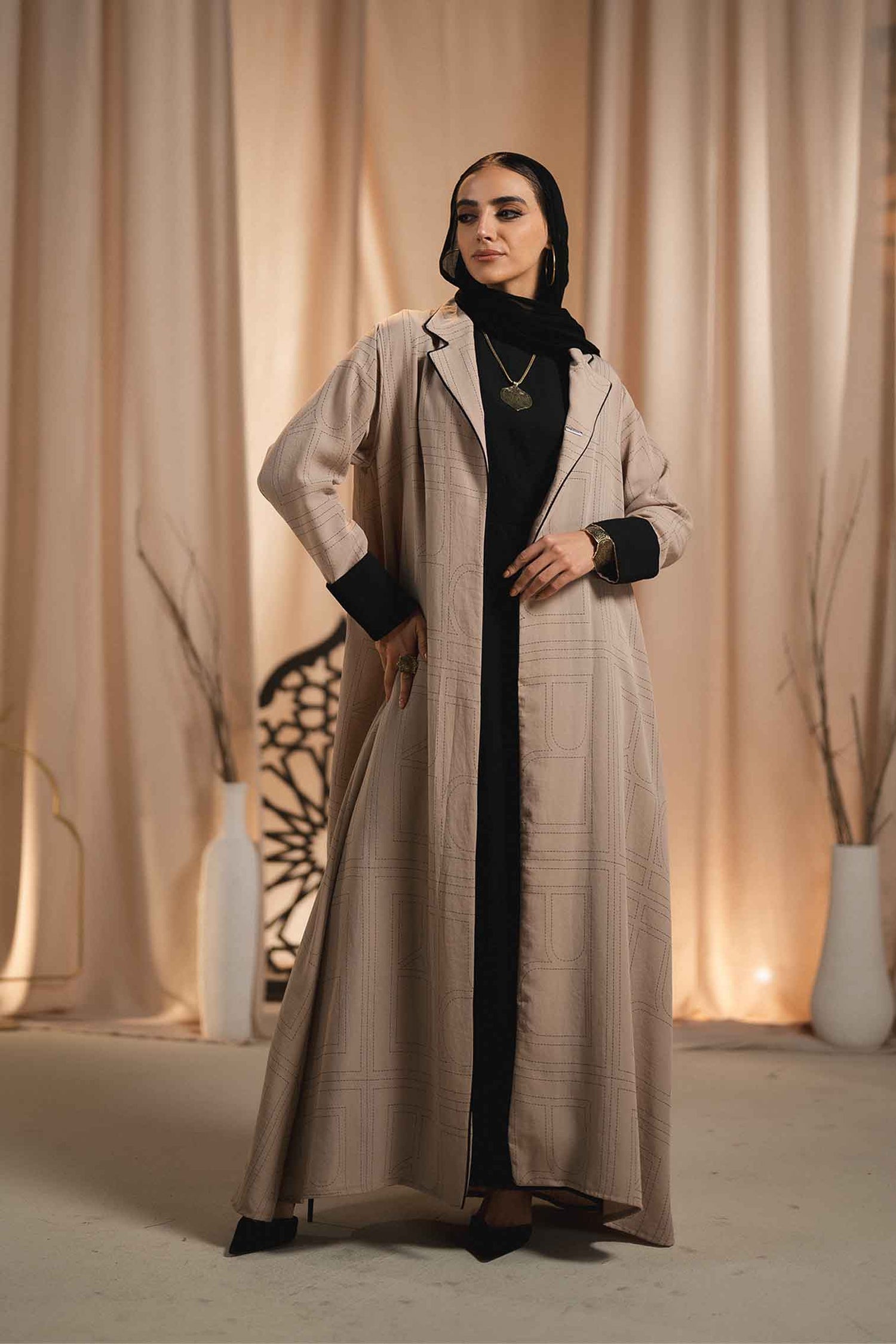 Linen Abaya Mlameh Fashion Linen Abaya Mlameh Fashion