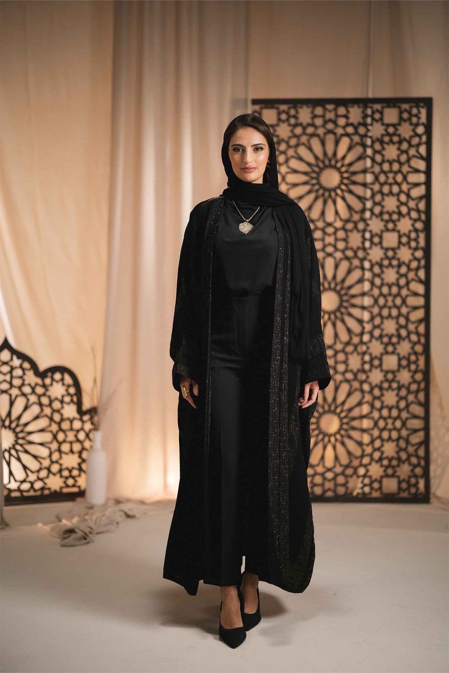 SILK ABAYA BLACK