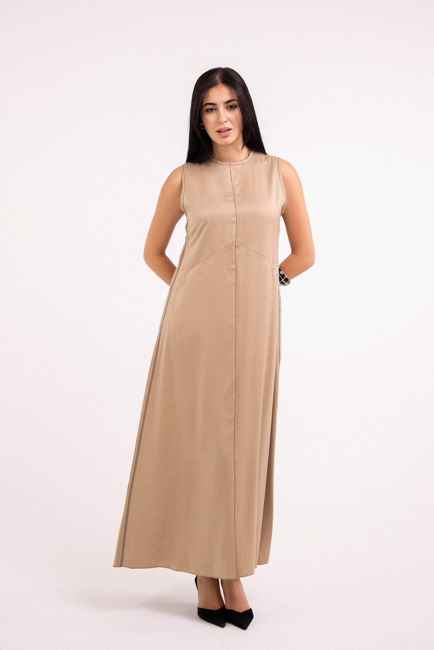 Sleeveless Satin Basic