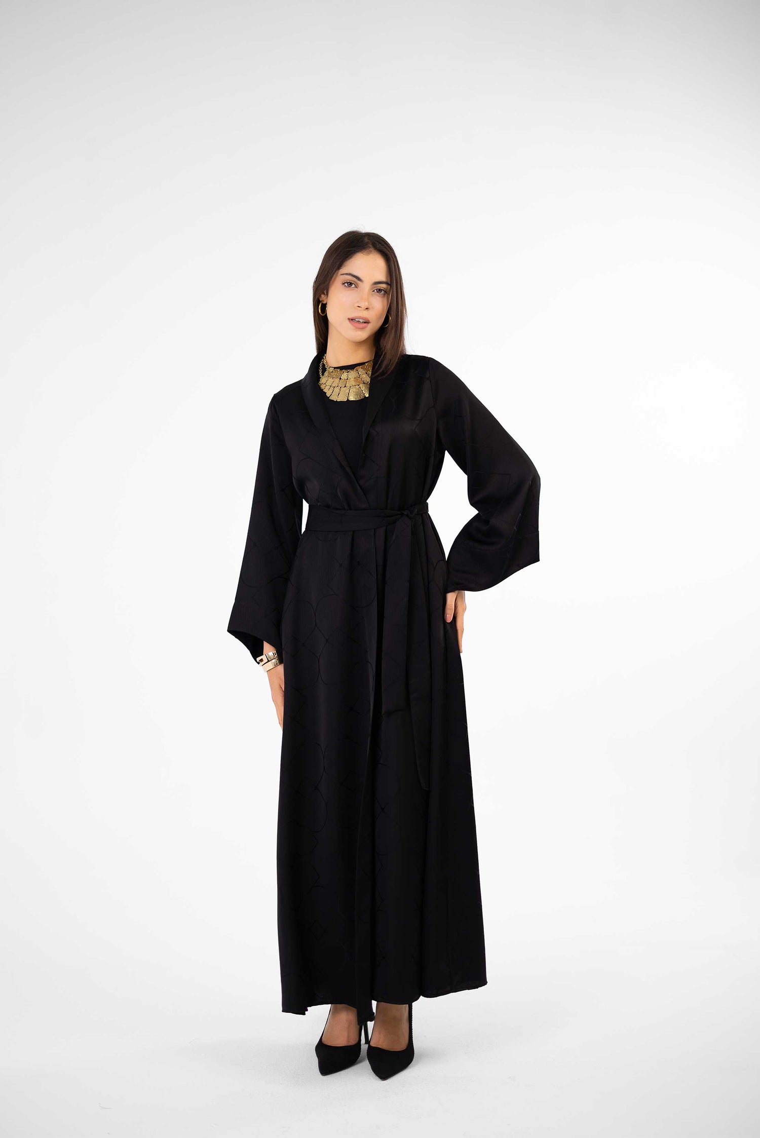Open Silk Abaya