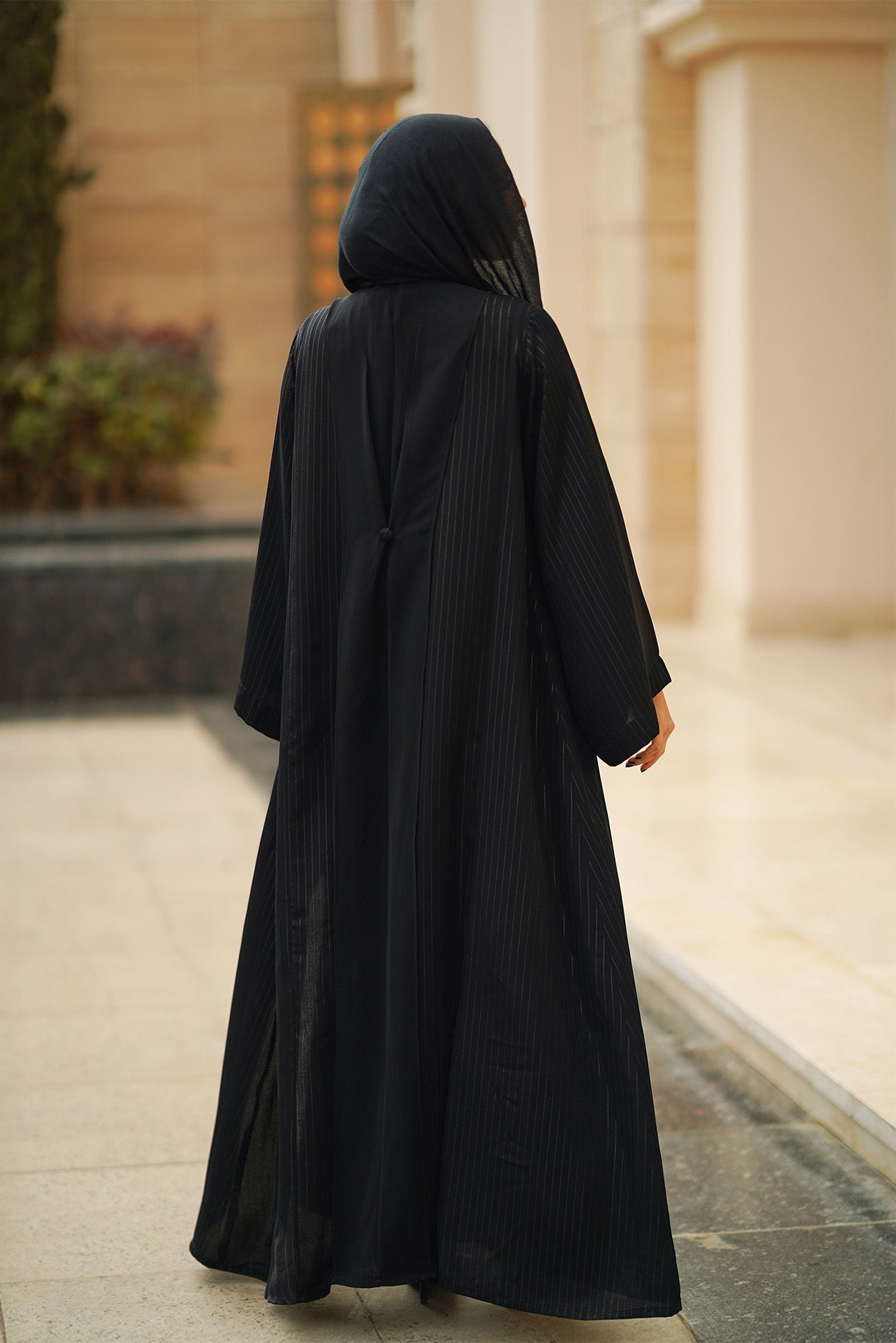 Black  Flowy Abaya