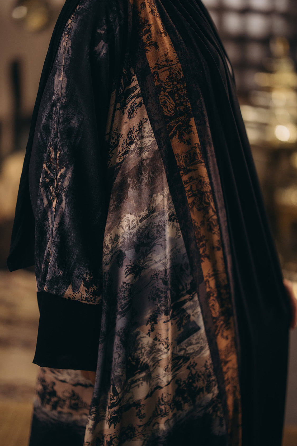 Long Patterned Abaya