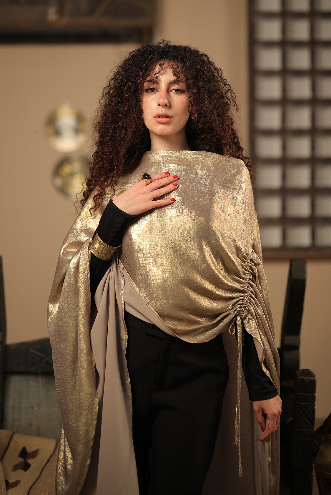 The Shimmery Open Abaya