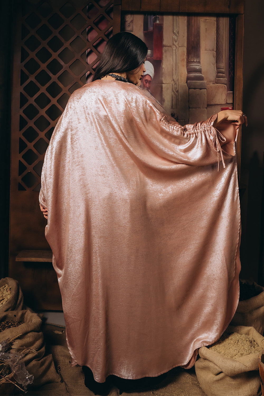 The Shimmery Open Abaya