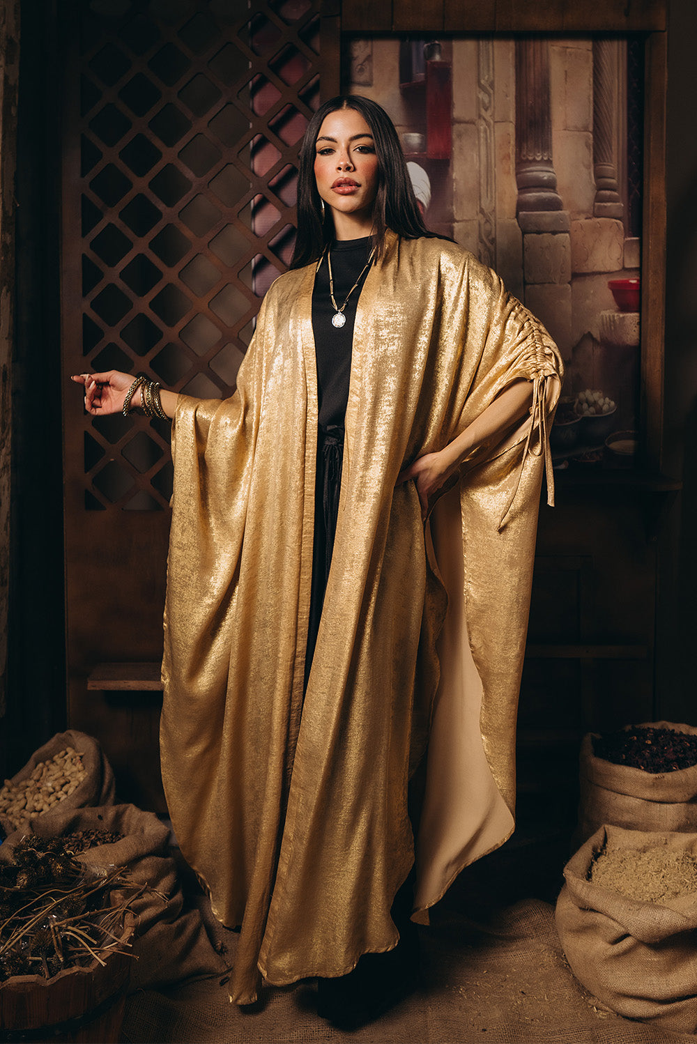 The Shimmery Open Abaya