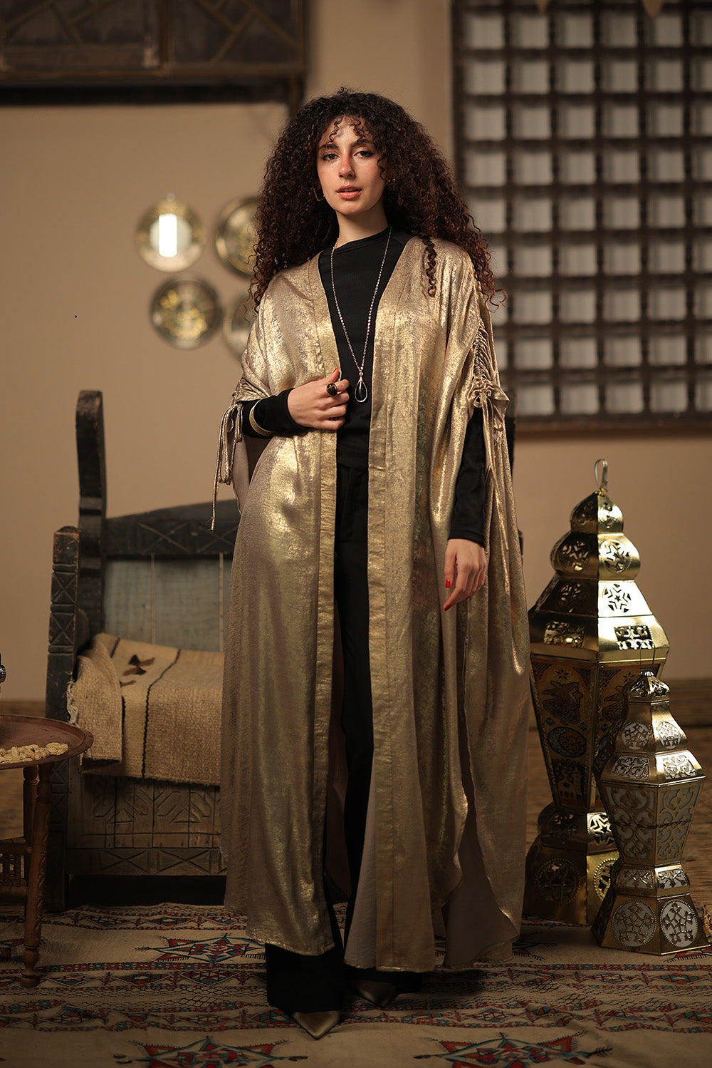 The Shimmery Open Abaya