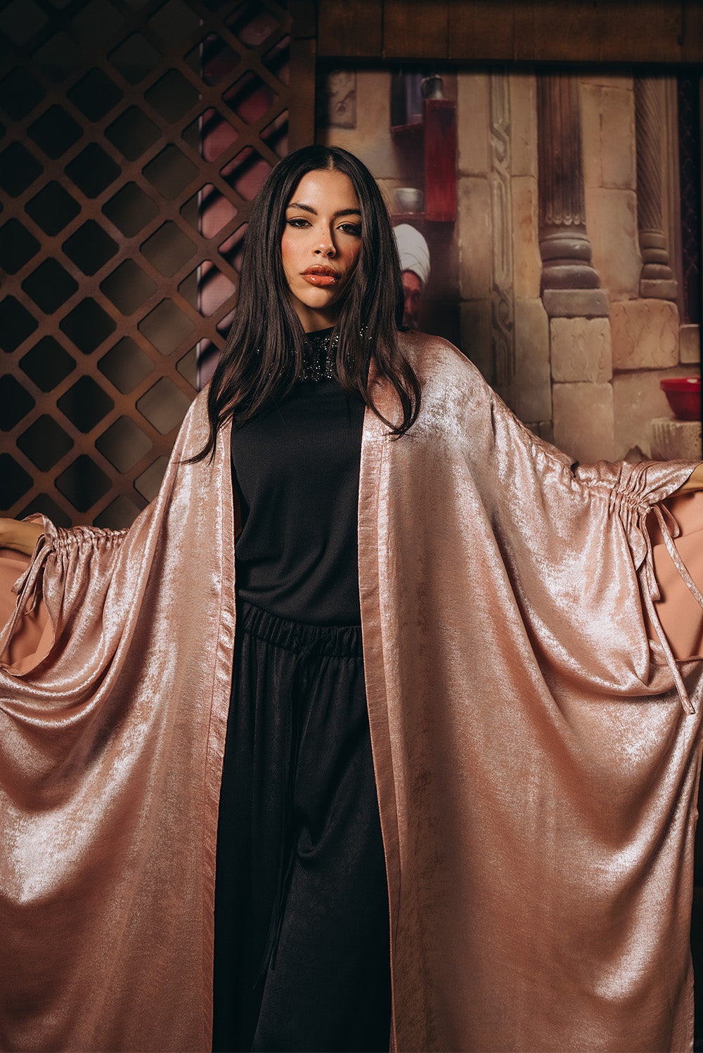 The Shimmery Open Abaya