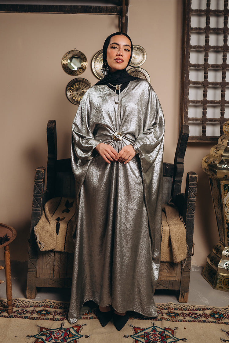 Metallic Kaftan Dress