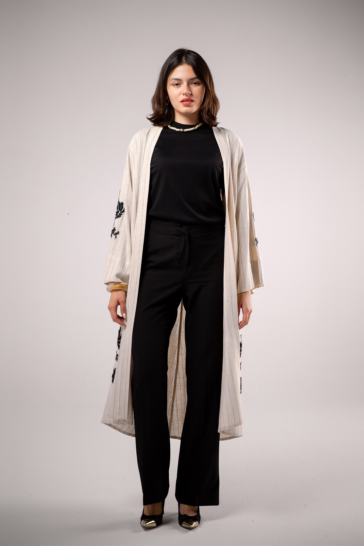 Striped Linen Kimono