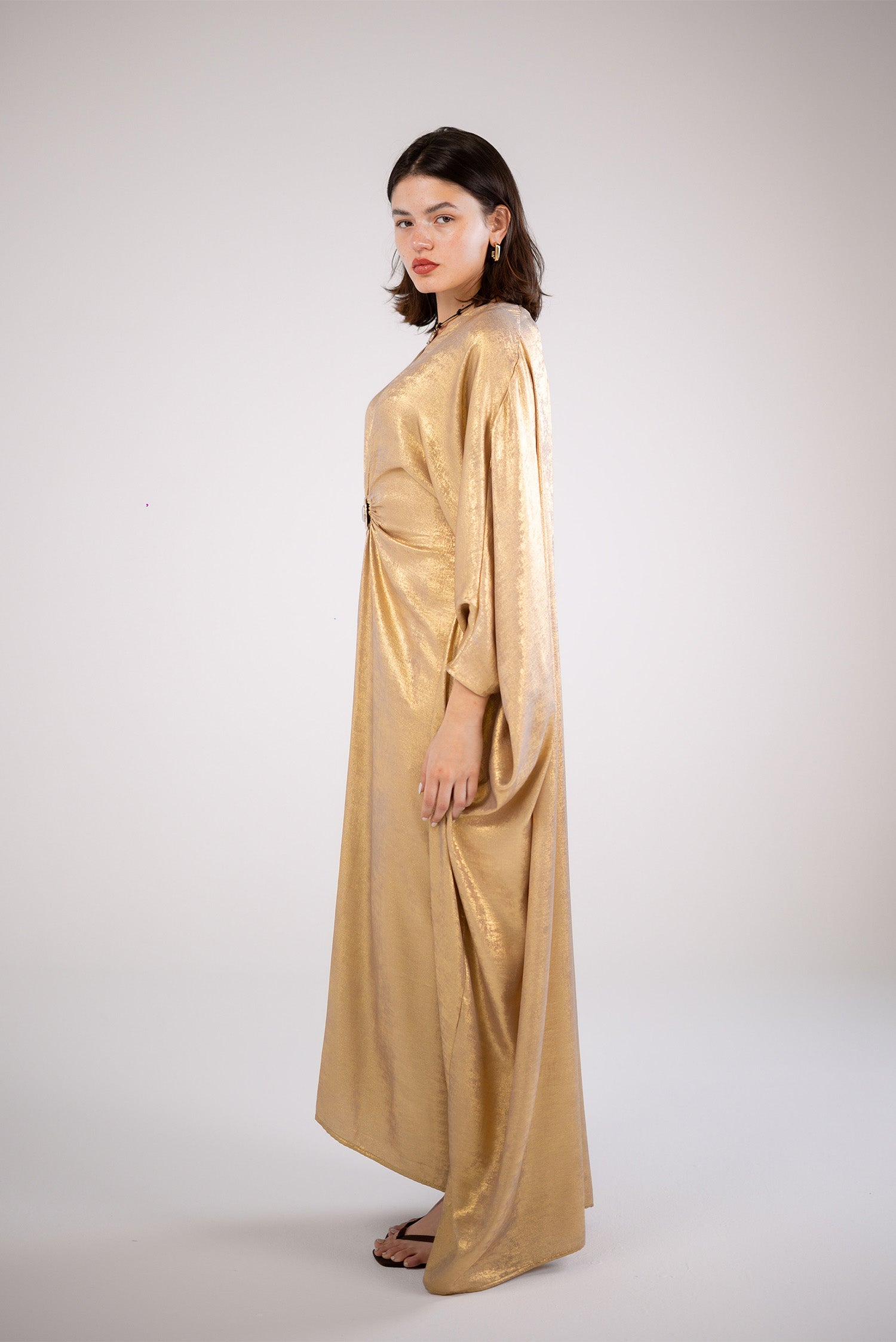 Metallic Kaftan Dress