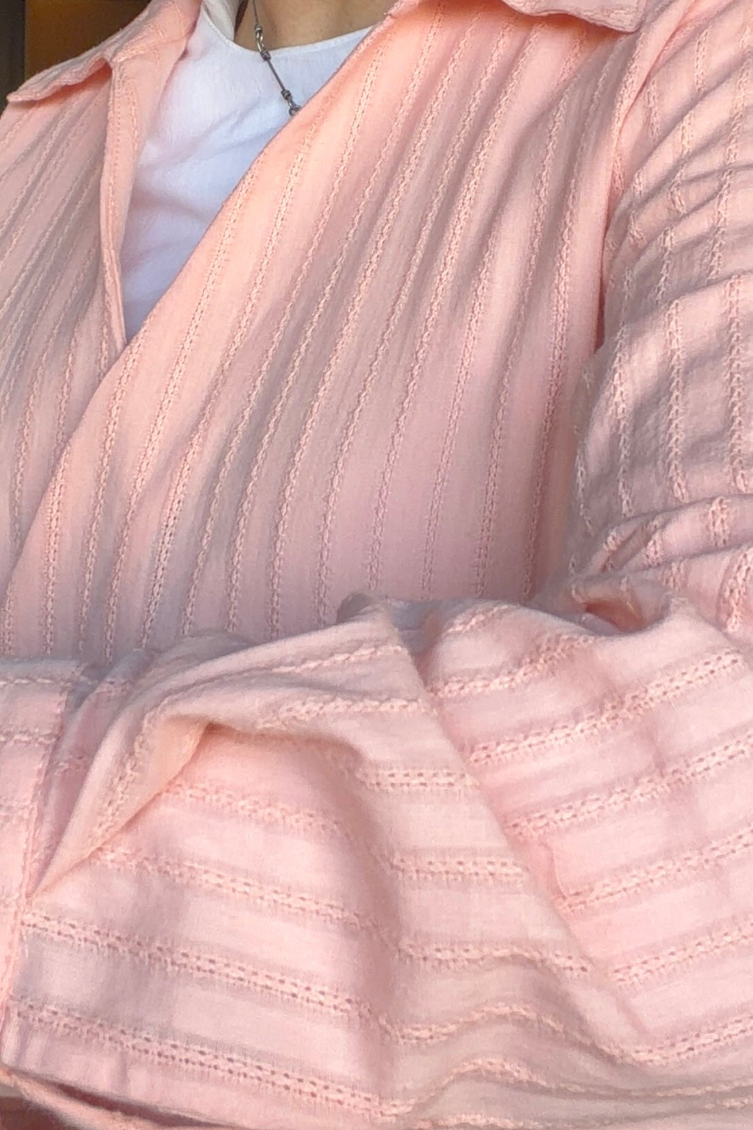Blush Pleated Belted Dress
