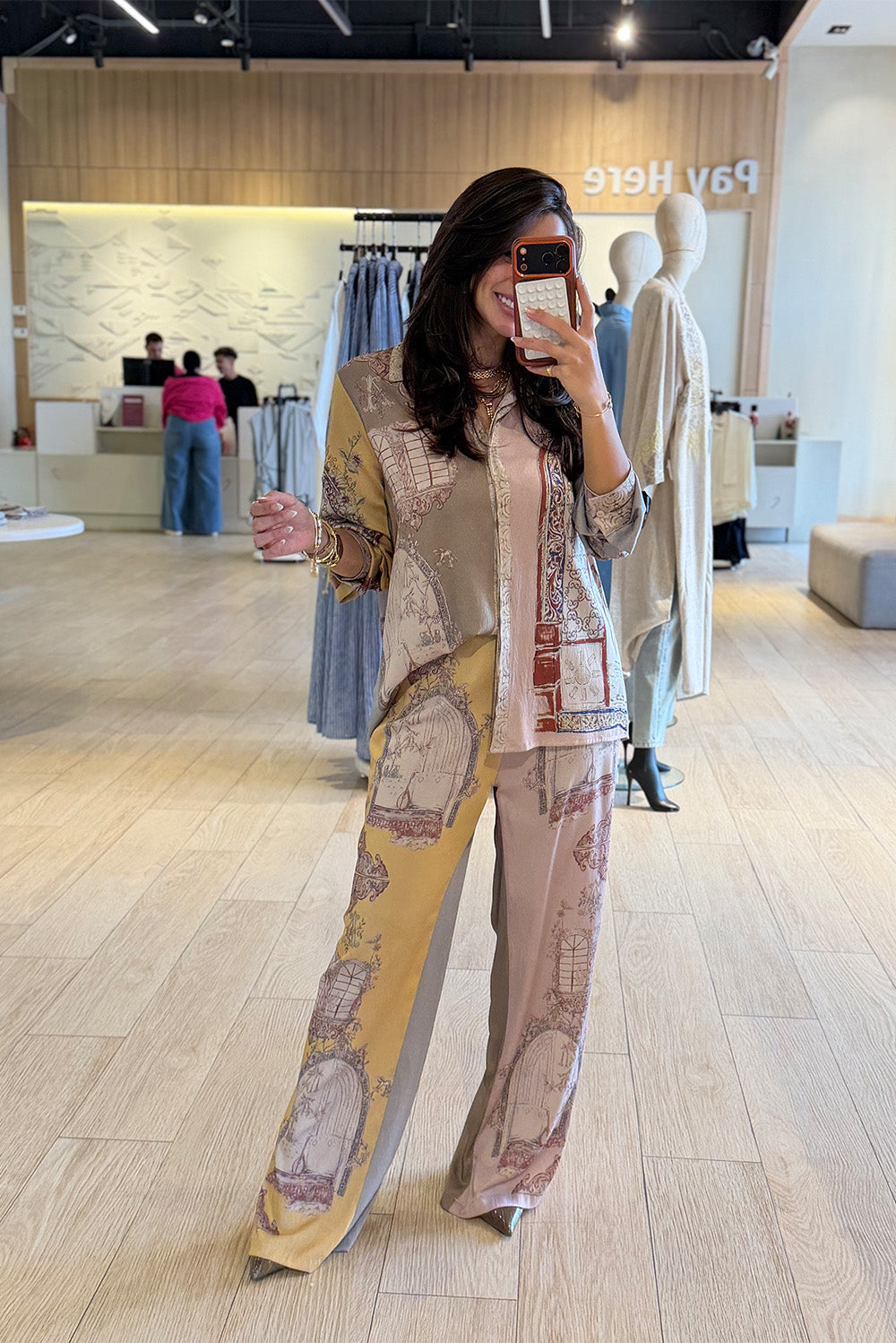 Asymmetric Wide-Leg Trousers