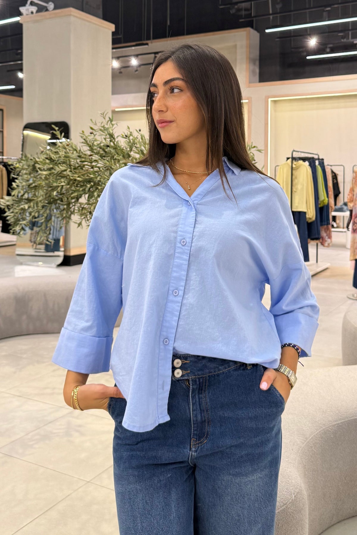 Coral Button-Up Shirt