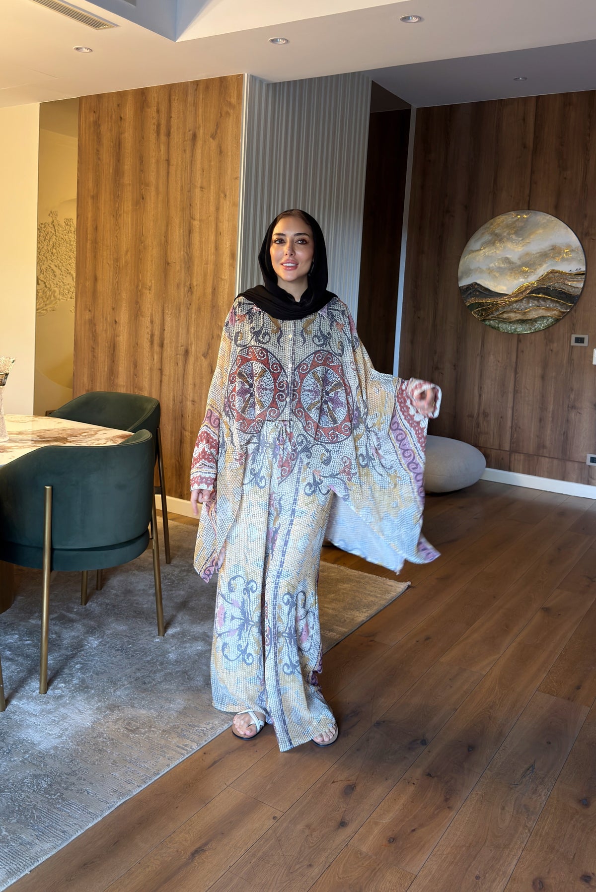 Printed Draped Blouse