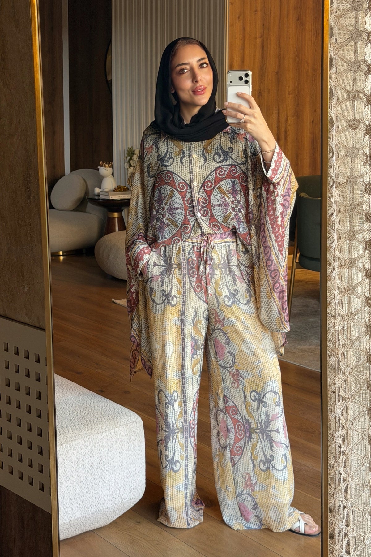 Printed Draped Blouse