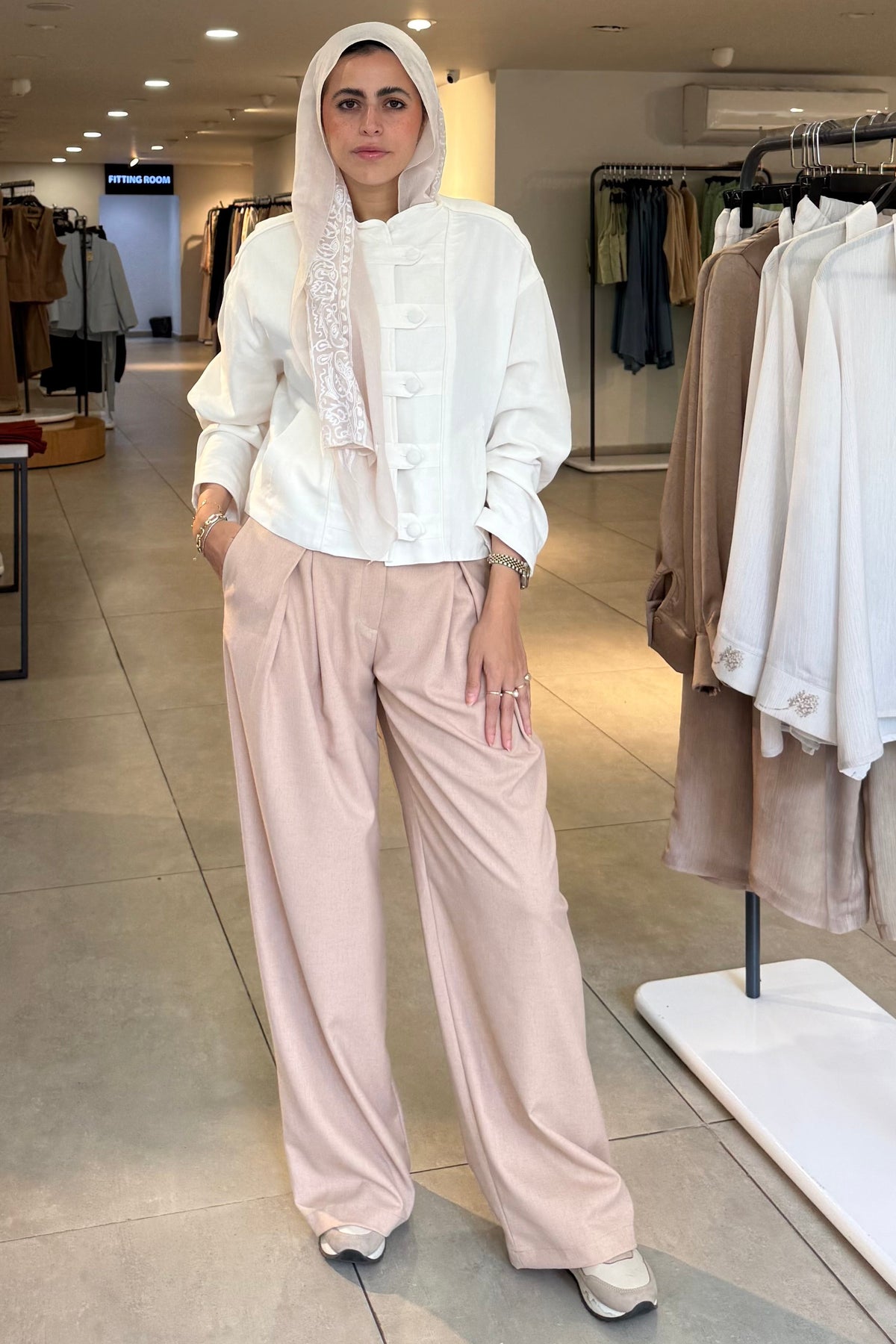Wide-Leg Tailored Pants