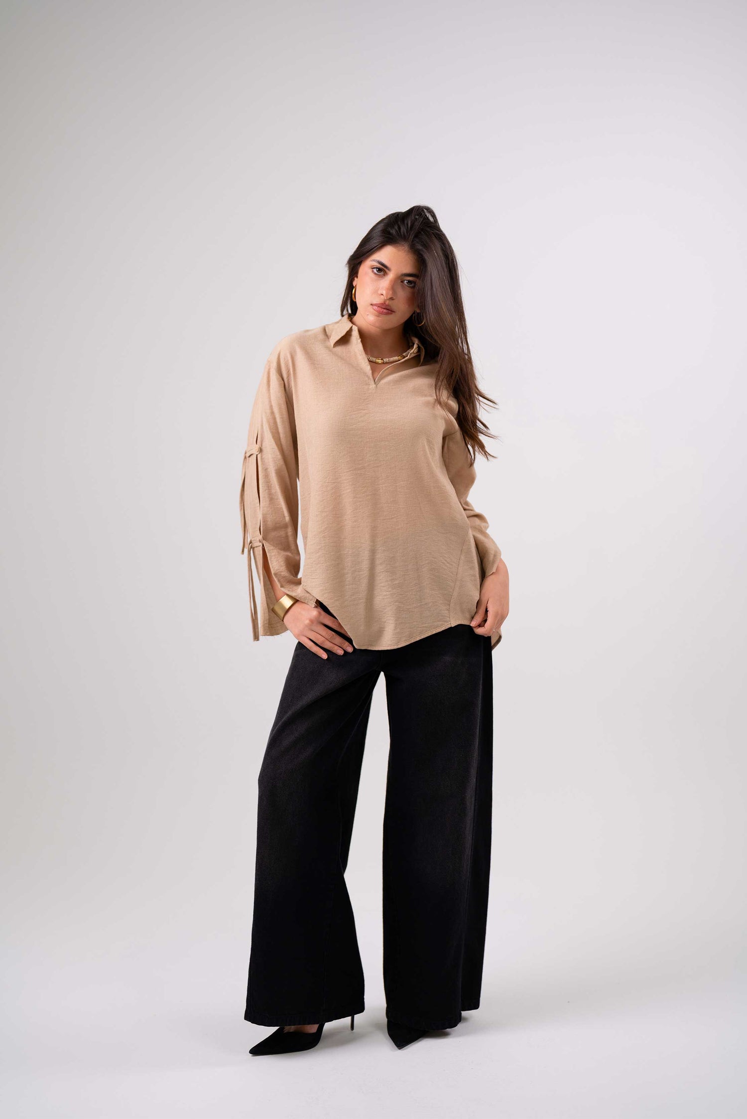 Ribbon-sided Blouse