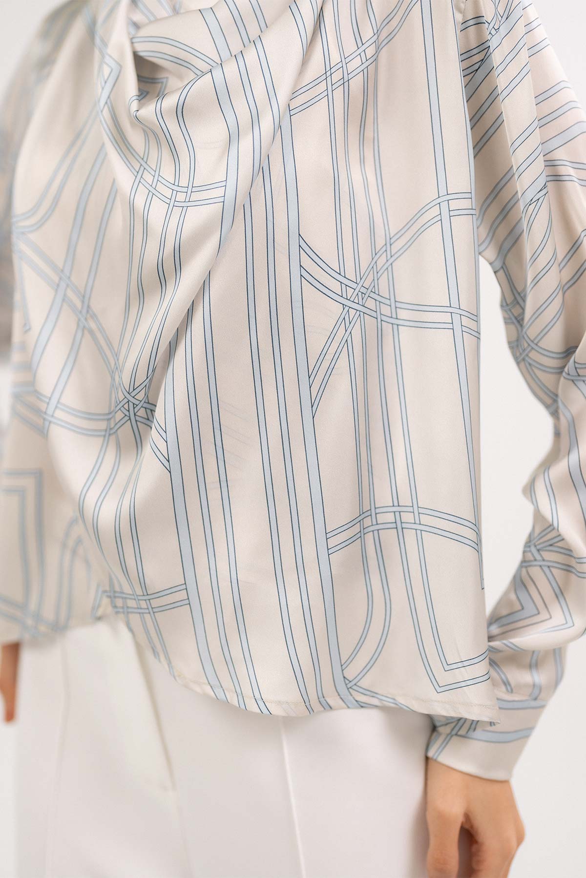 Satin Printed Blouse