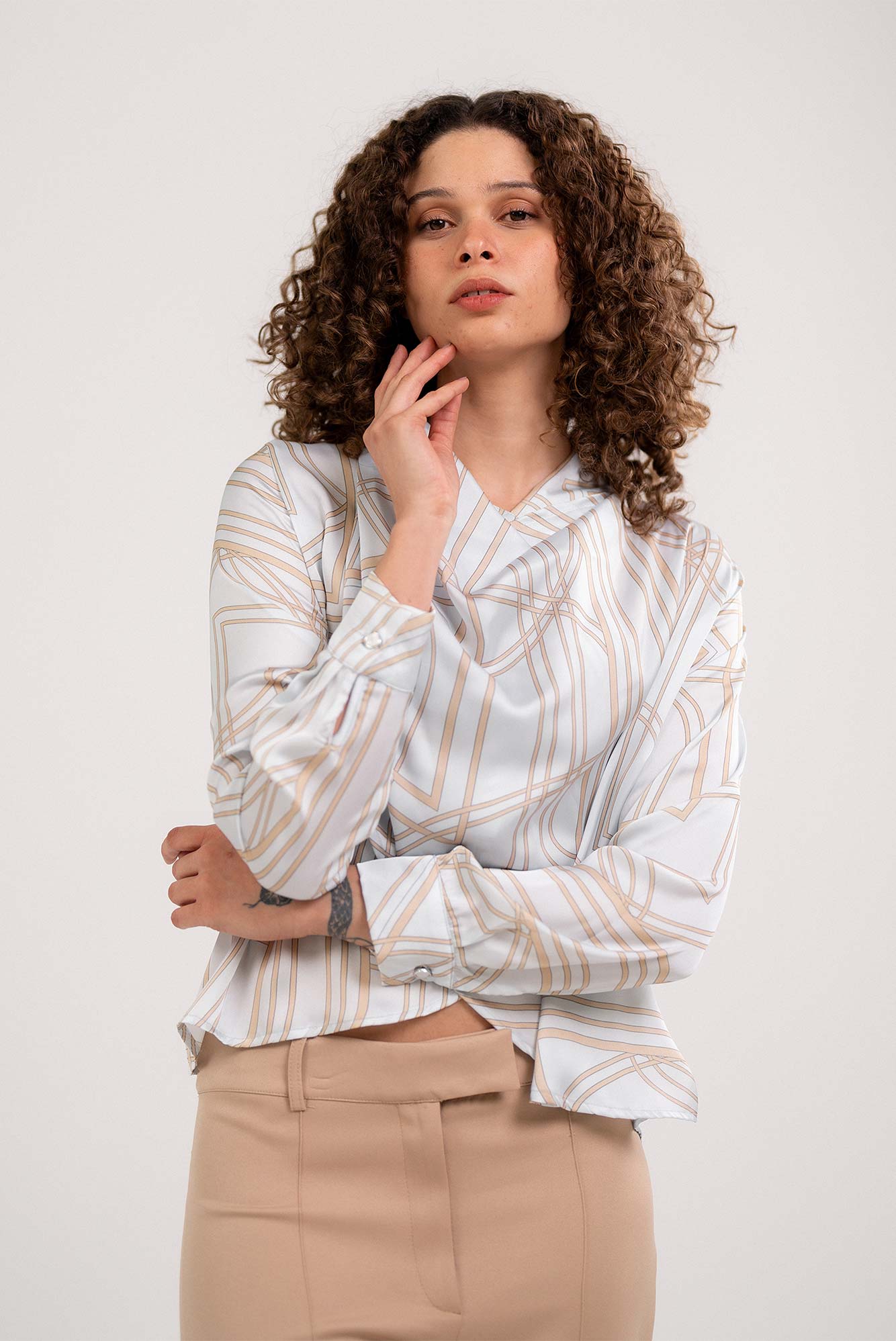 Satin Printed Blouse