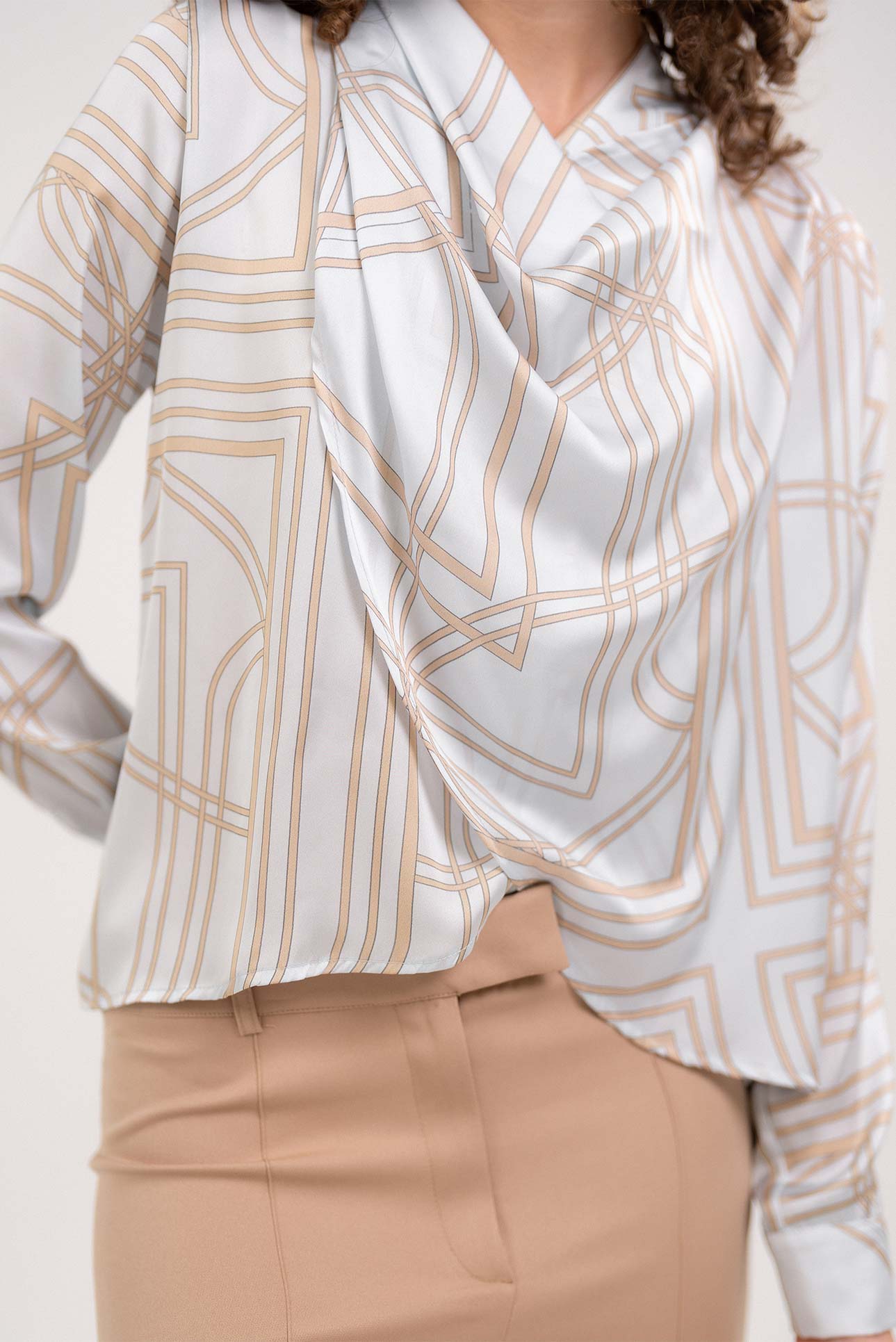 Satin Printed Blouse