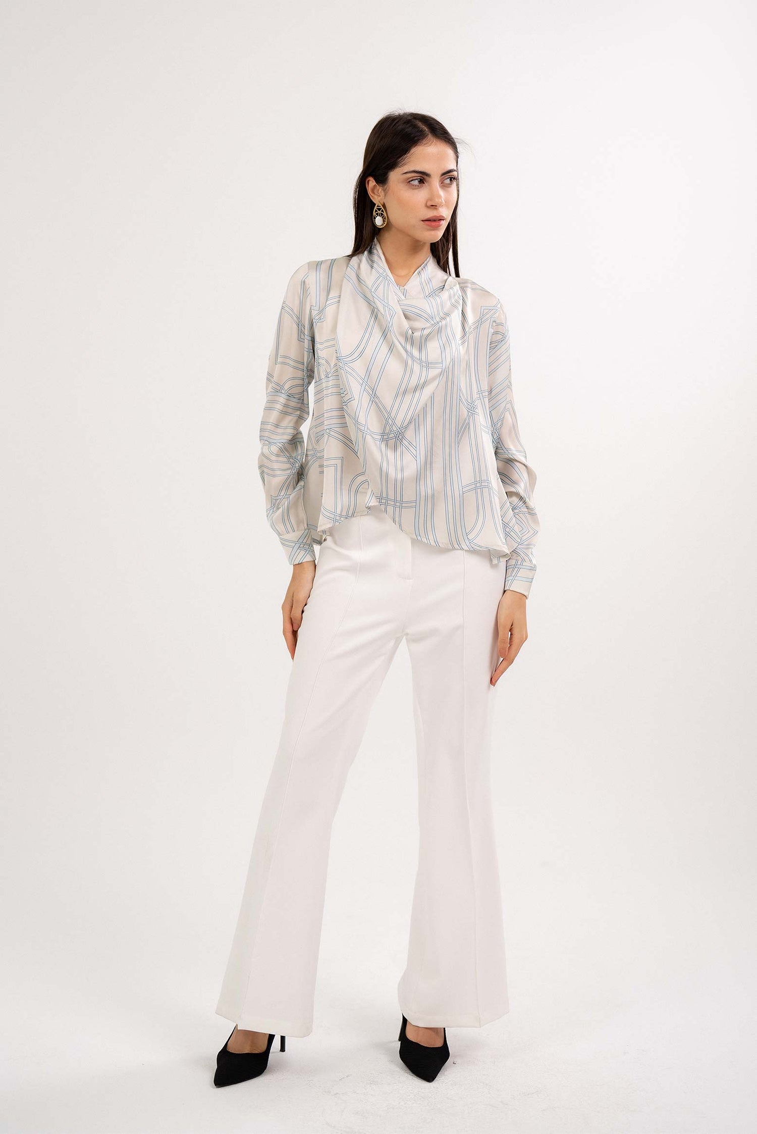 Satin Printed Blouse