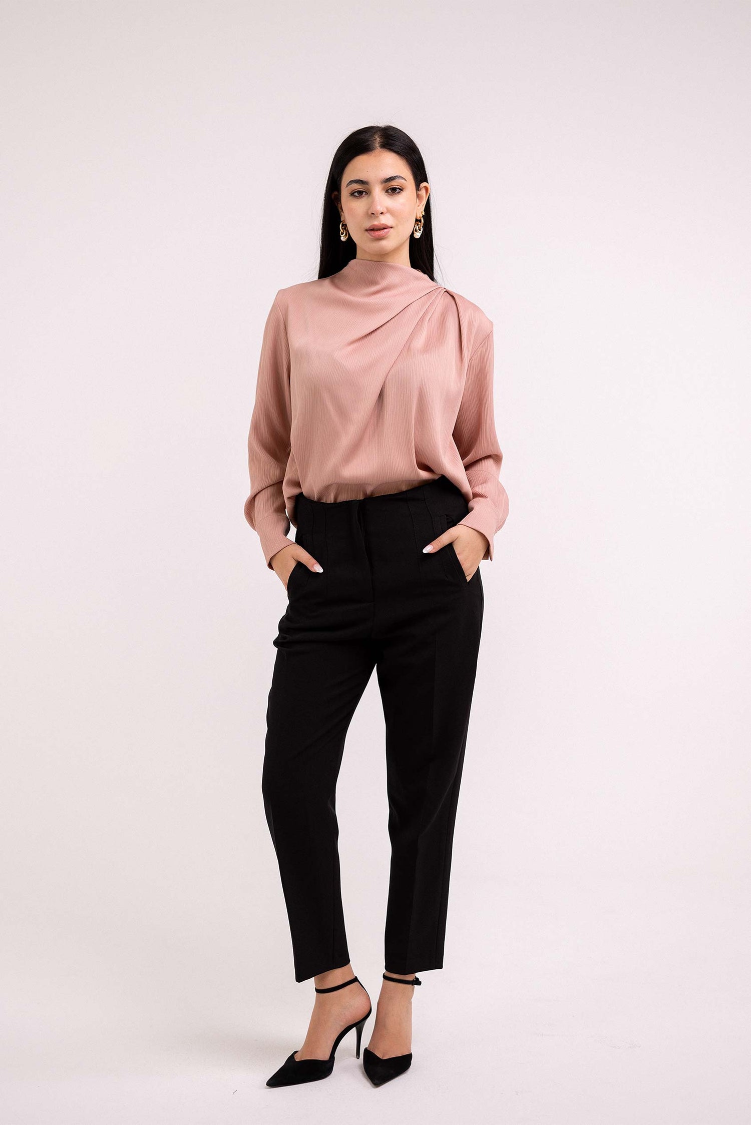 Blouse Pleated Crinkle