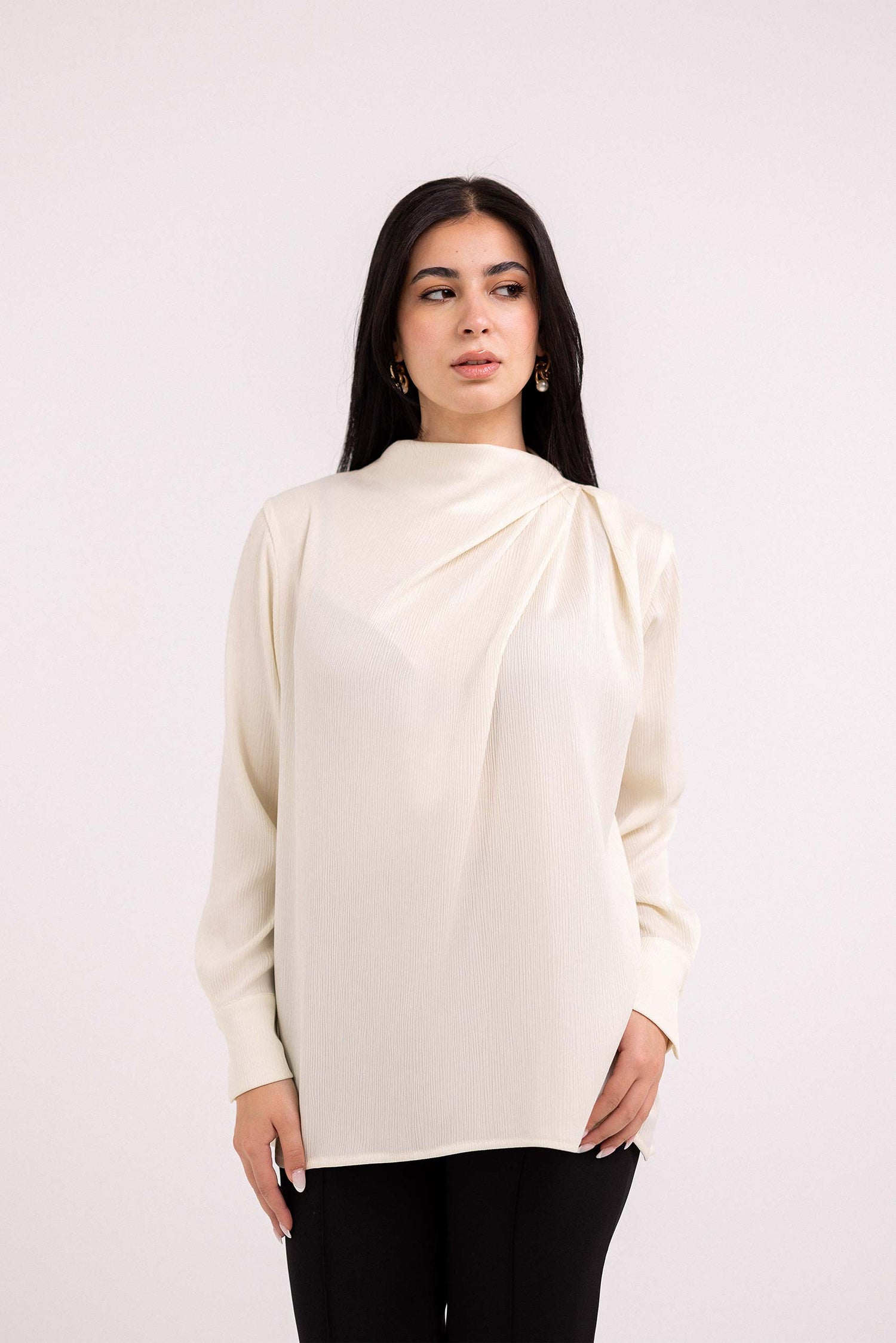 Blouse Pleated Crinkle