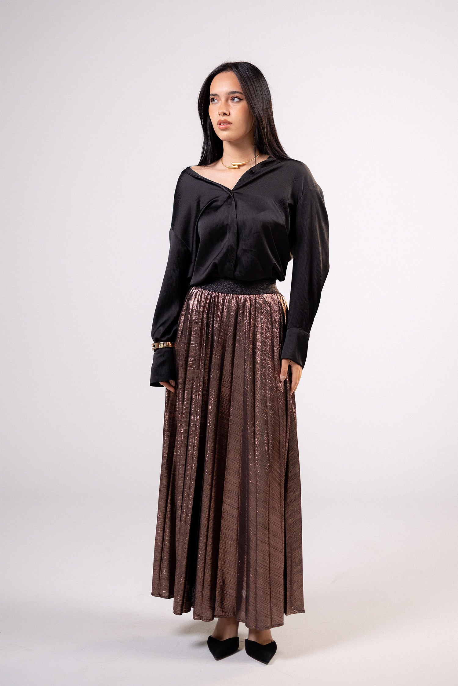 تنورة مطوية