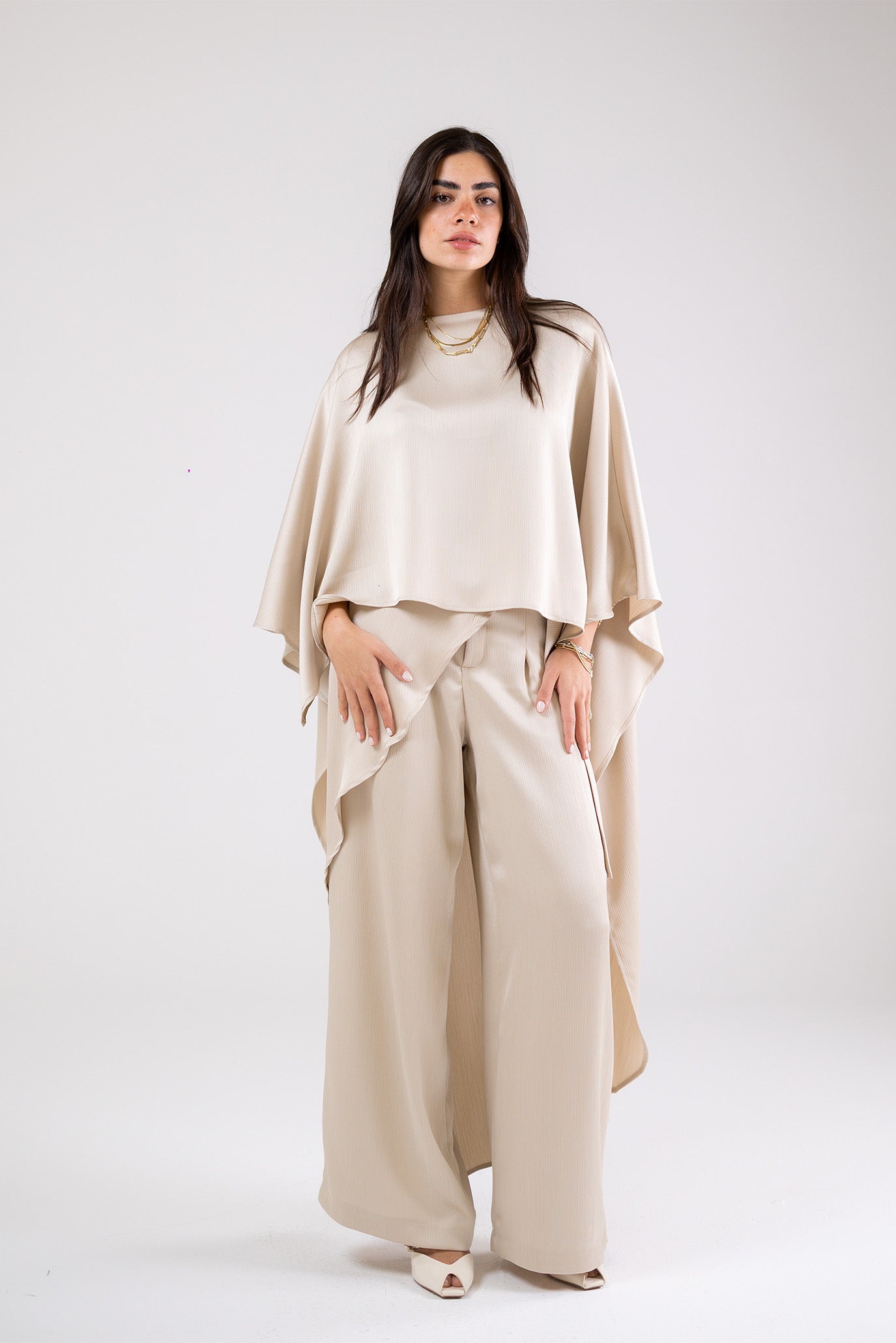 Satin Silk Draped Pants