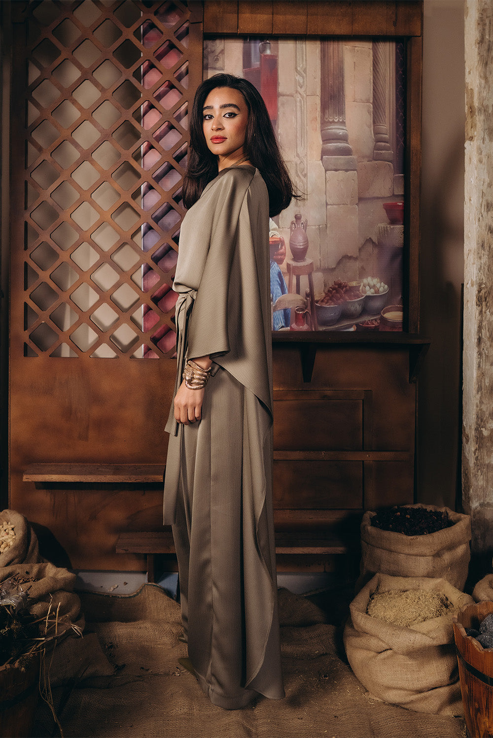 Satin Silk Draped Pants