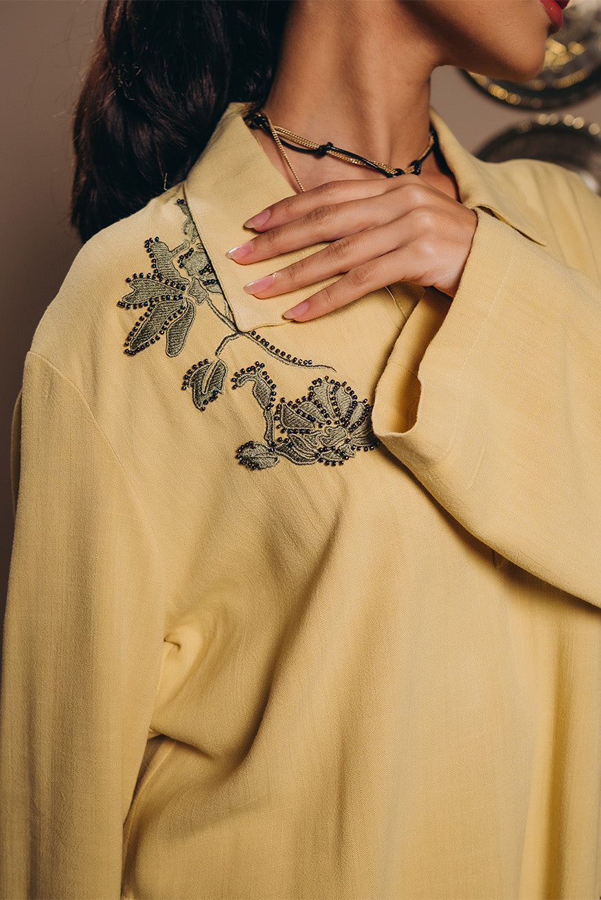 Sequined Linen Shirt