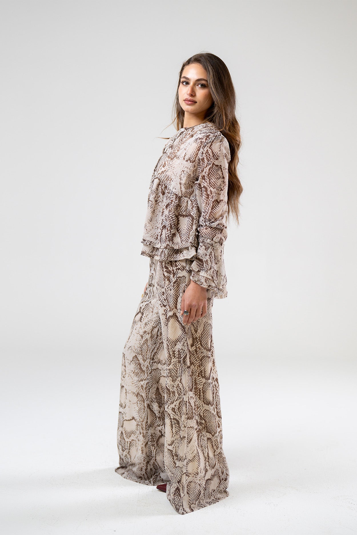 High-Waist Wide-Leg Trousers