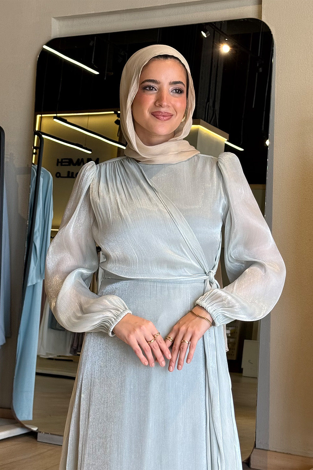 Satin Wrap Dress