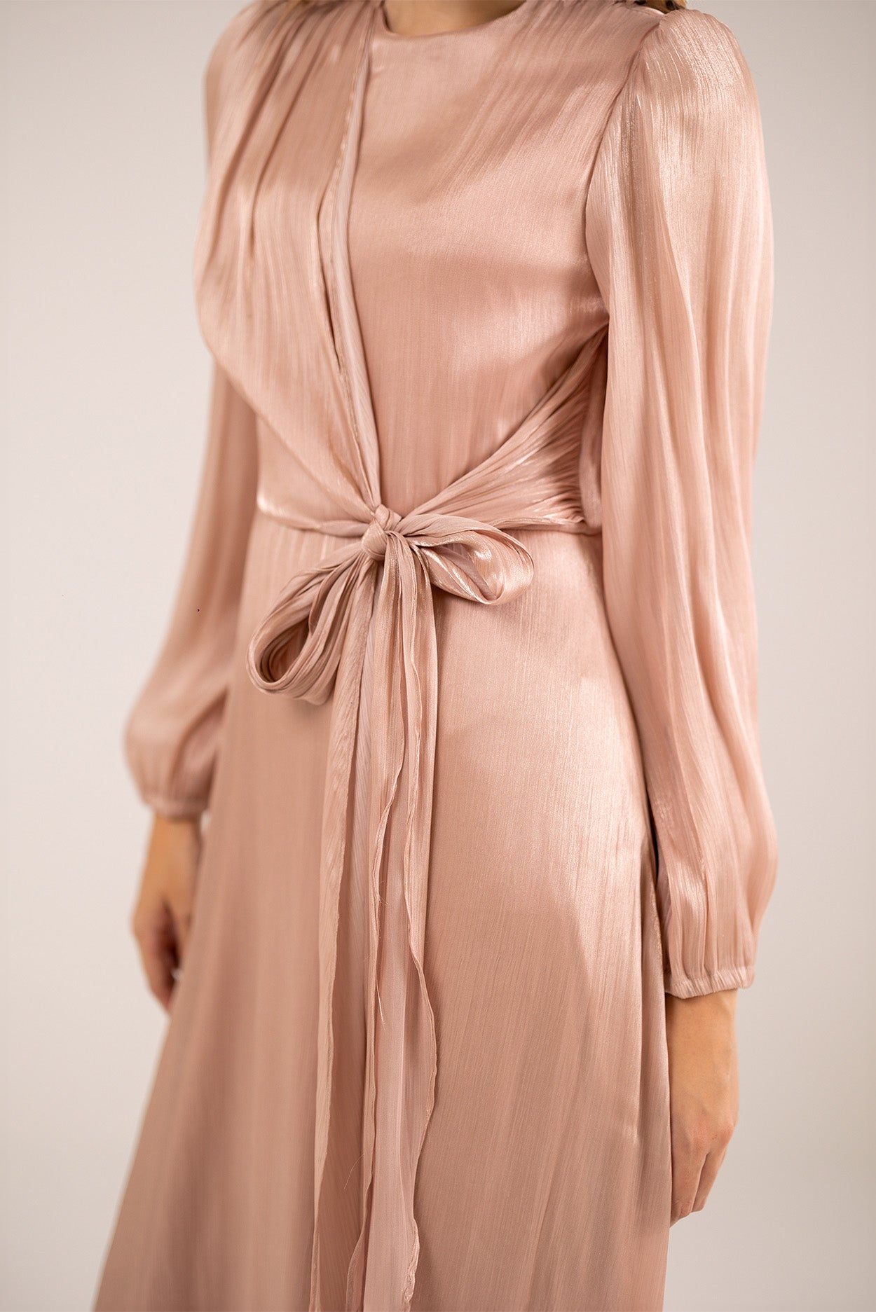 Satin Wrap Dress