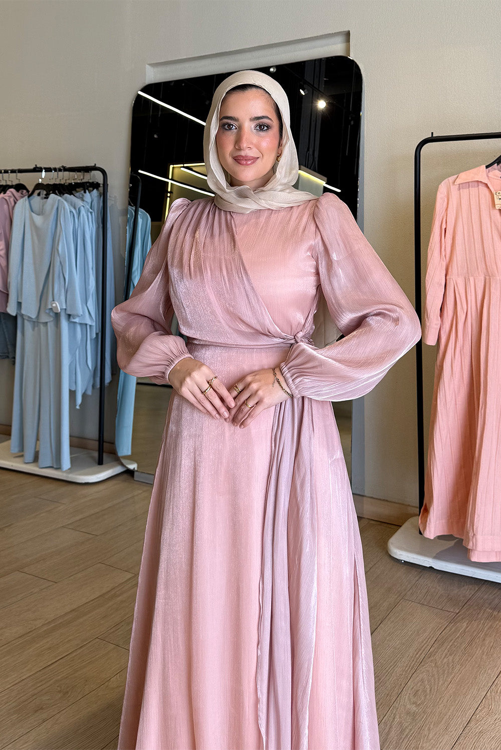 Satin Wrap Dress