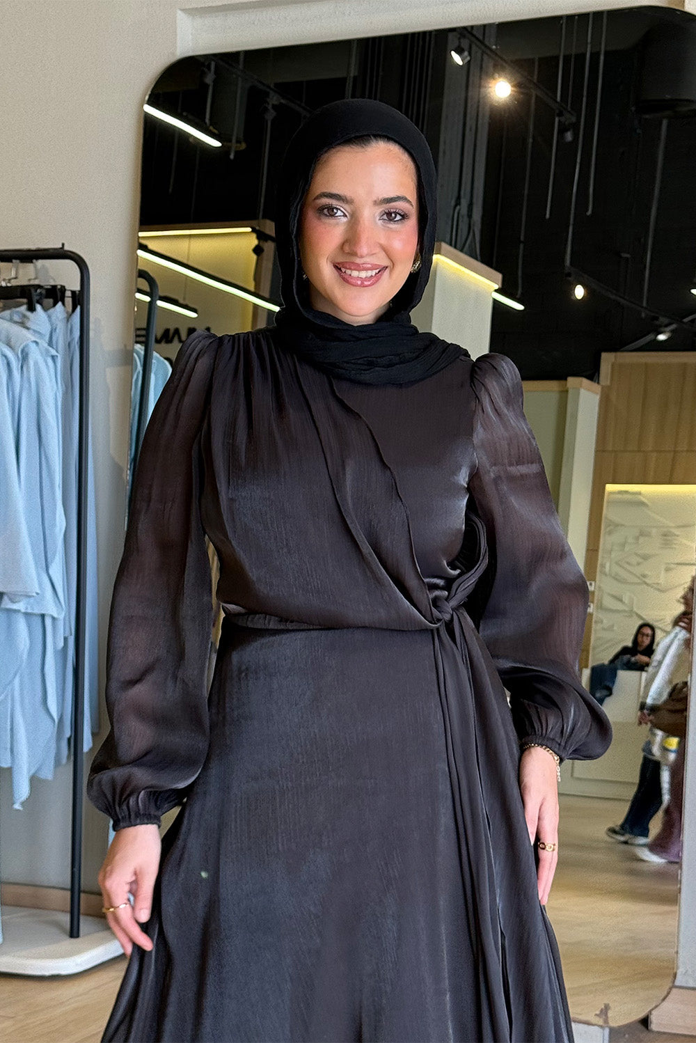 Satin Wrap Dress