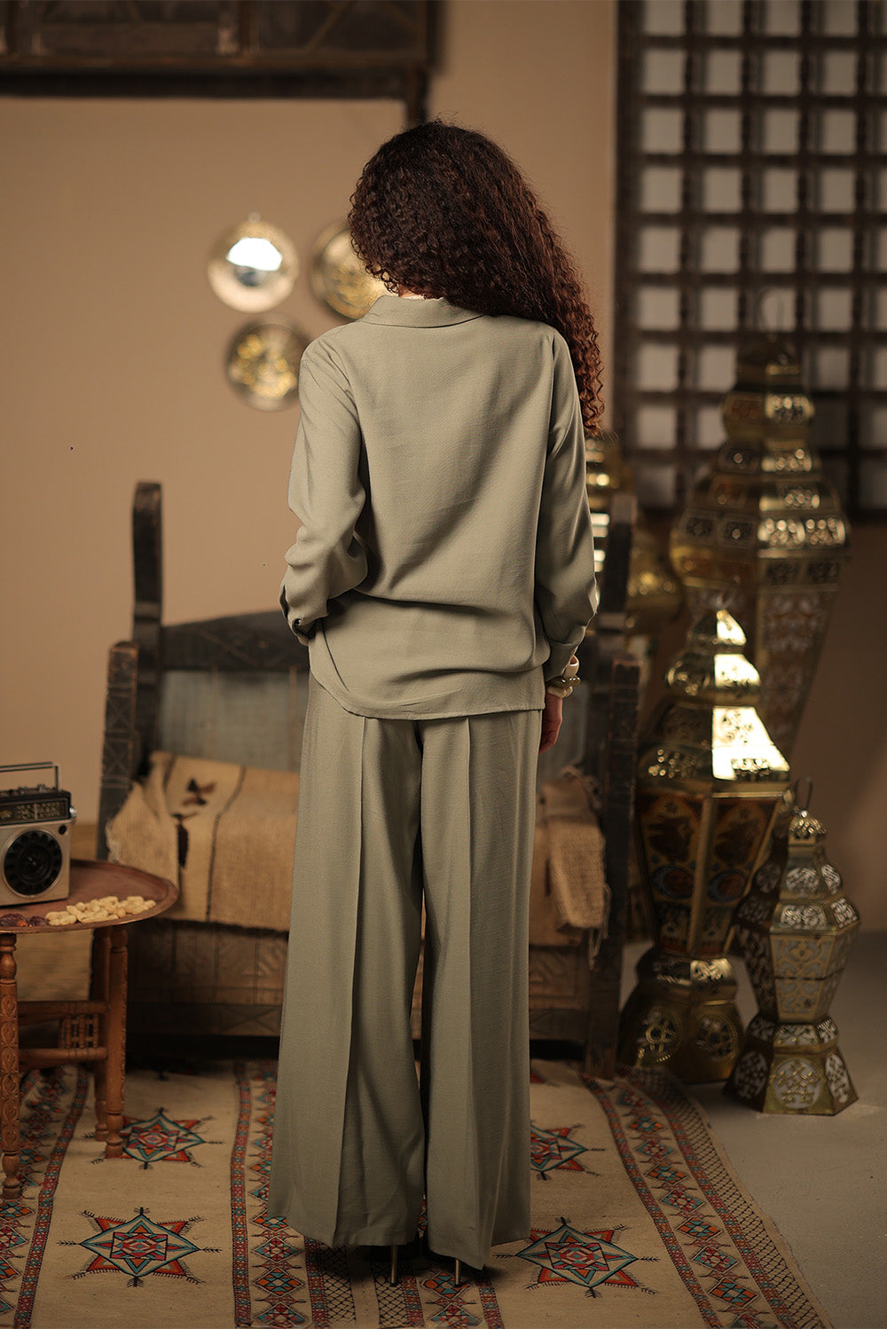 Draped Linen Shirt