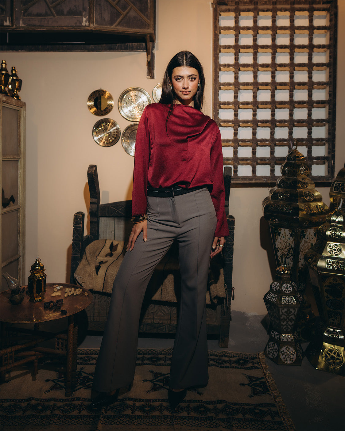 Tailored Straight-Leg Pants