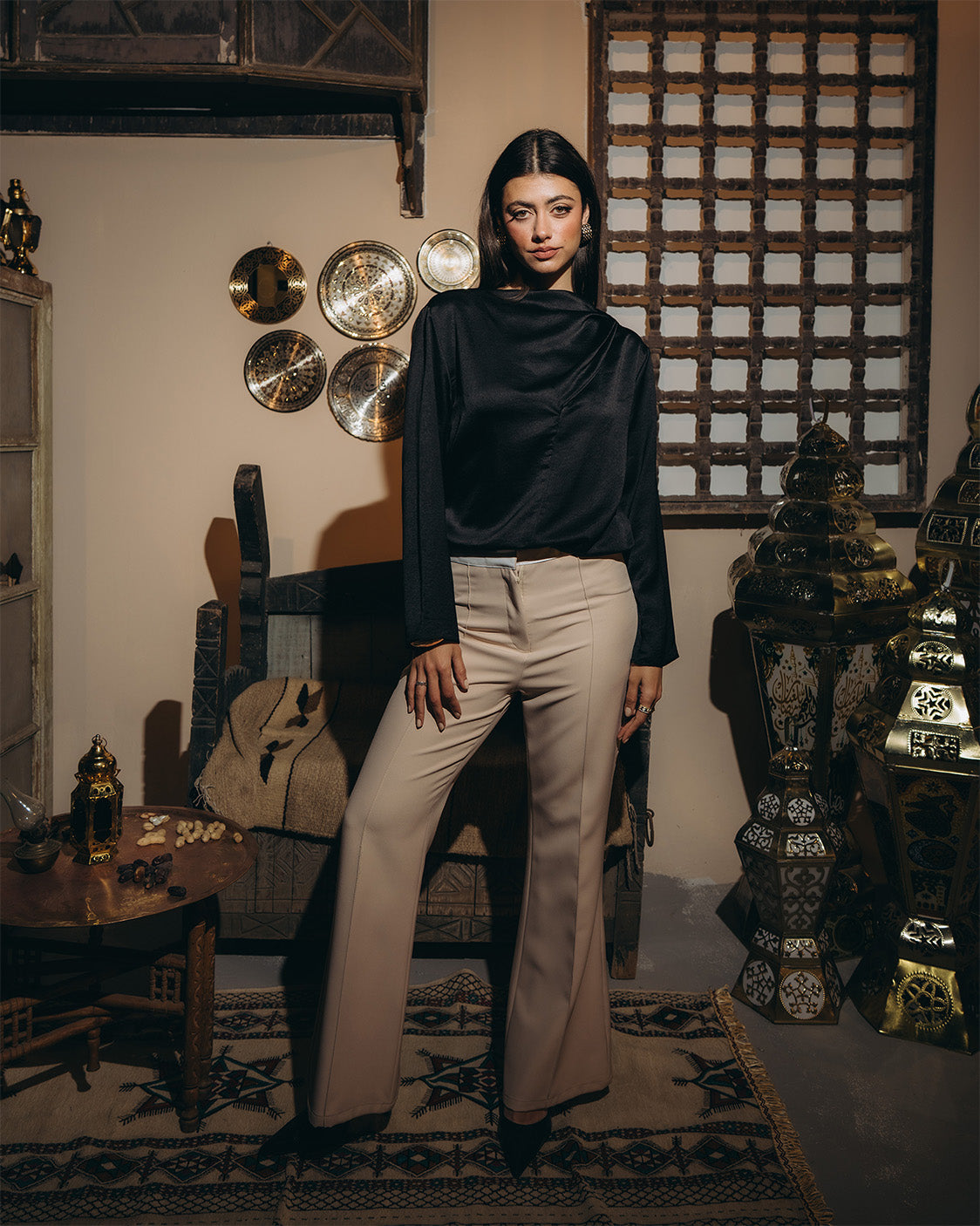 Tailored Straight-Leg Pants