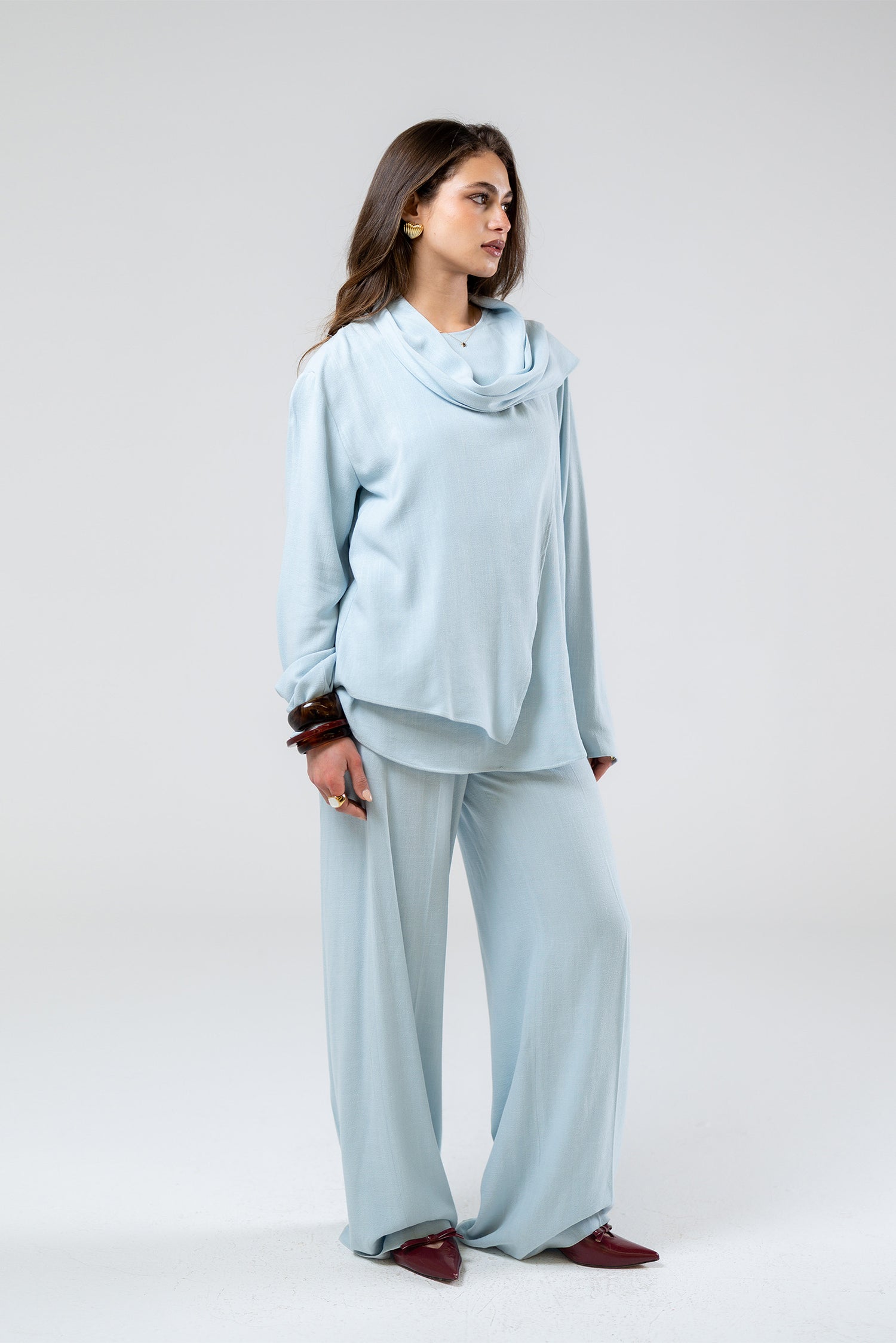 Fluid Wide-Leg Trousers