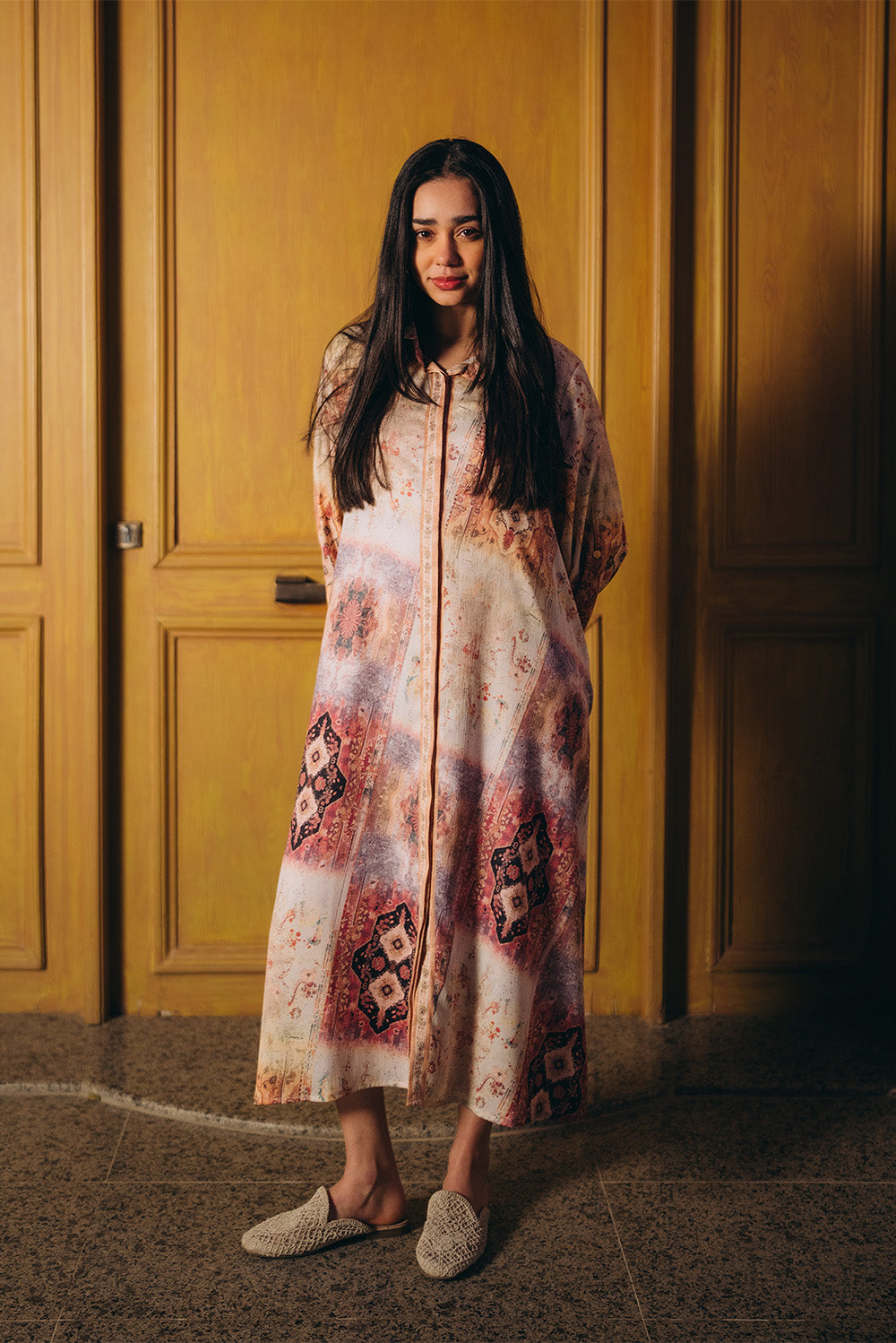 Printed Flow Shirt Dress