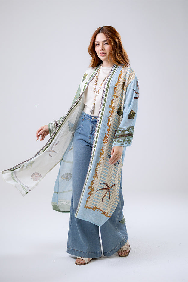 Chiffon Printed Cardigan