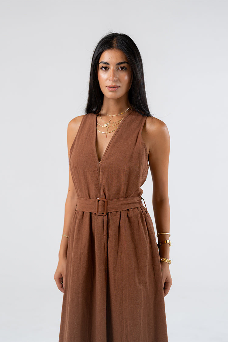 Belted Maxi Dress