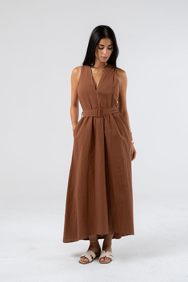 Belted Maxi Dress