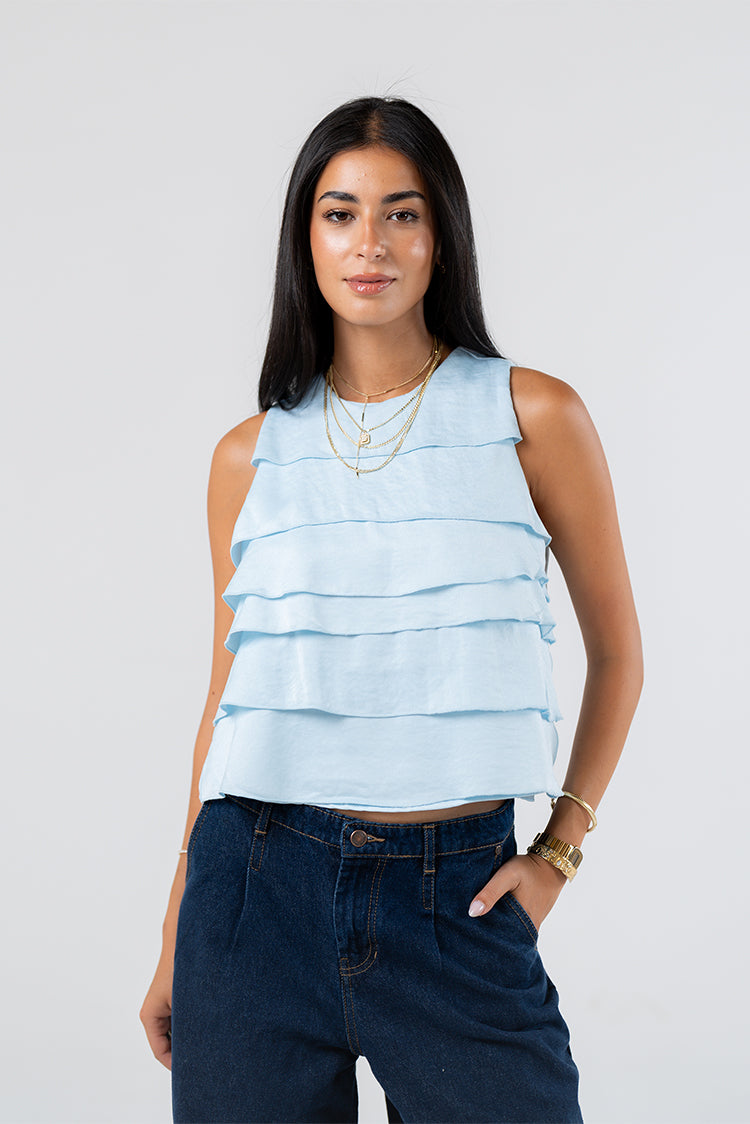 Layered Ruffle Blouse