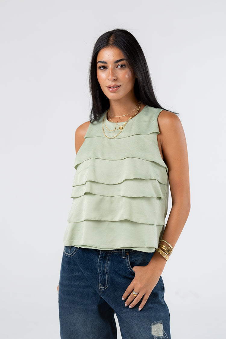 Layered Ruffle Blouse