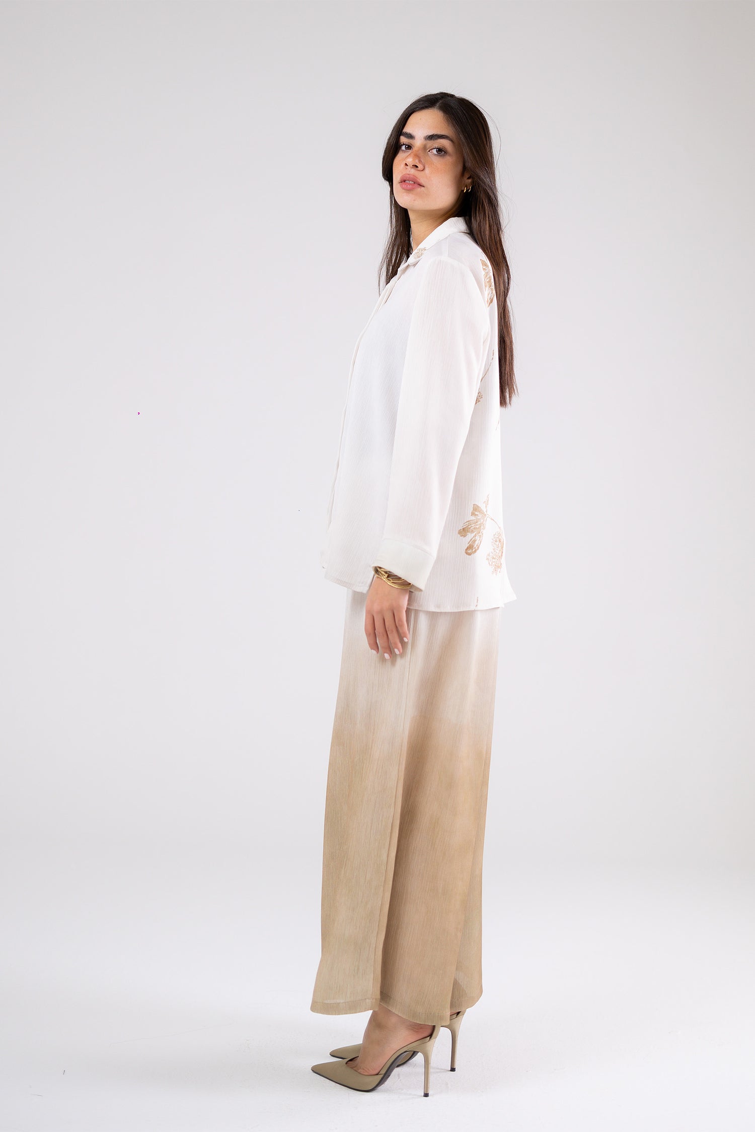 Wide-Leg Satin Pants